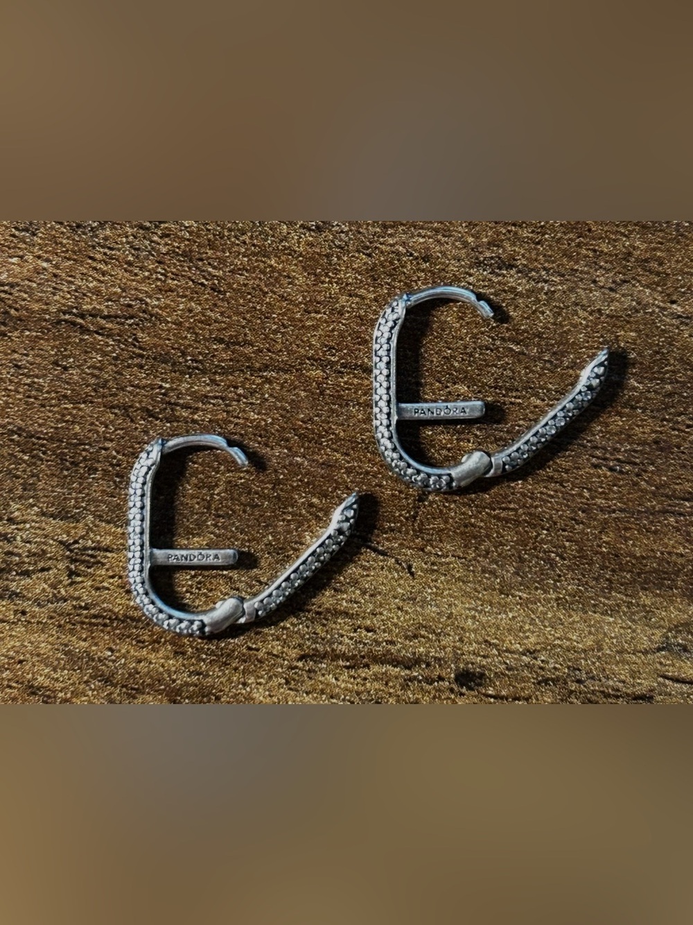 Pandora ME Sterling Silver Pavé Link Earrings Set (2 Earring Set)- New w/o Tags - Picture 2 of 6